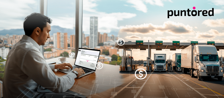 interfaz digital con peaje y pagos electrónicos en carretera